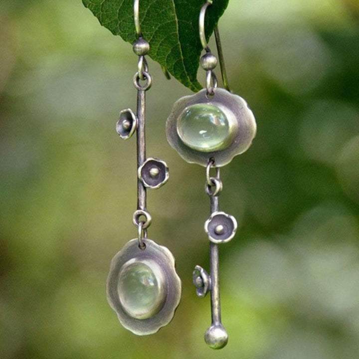 Boucles d'oreilles rétro en cristal purifiant
