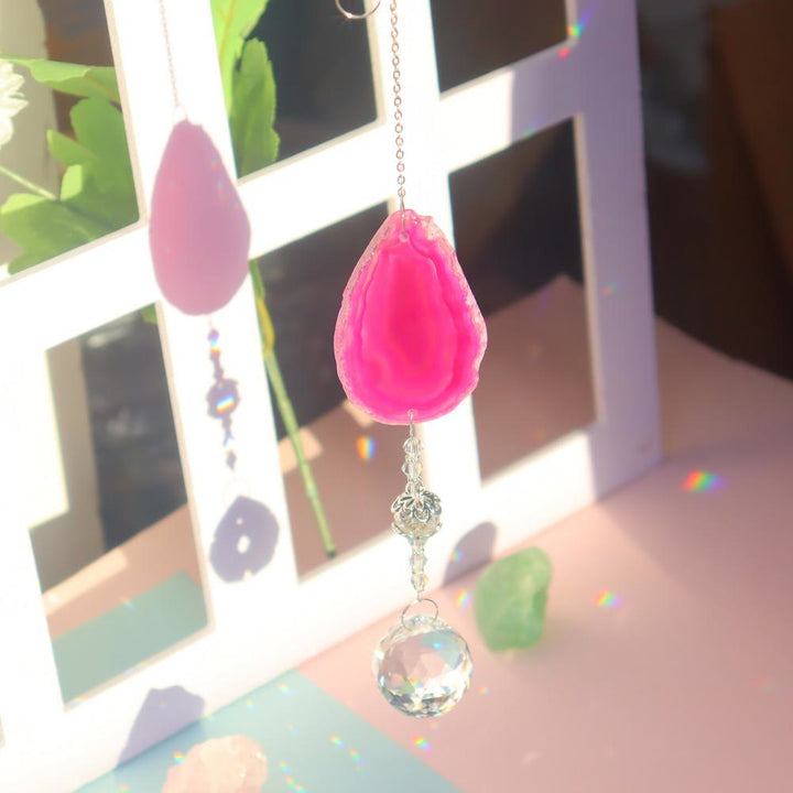 Pendentif suspendu fait main Olivenorma Carillon éolien en cristal de soleil
