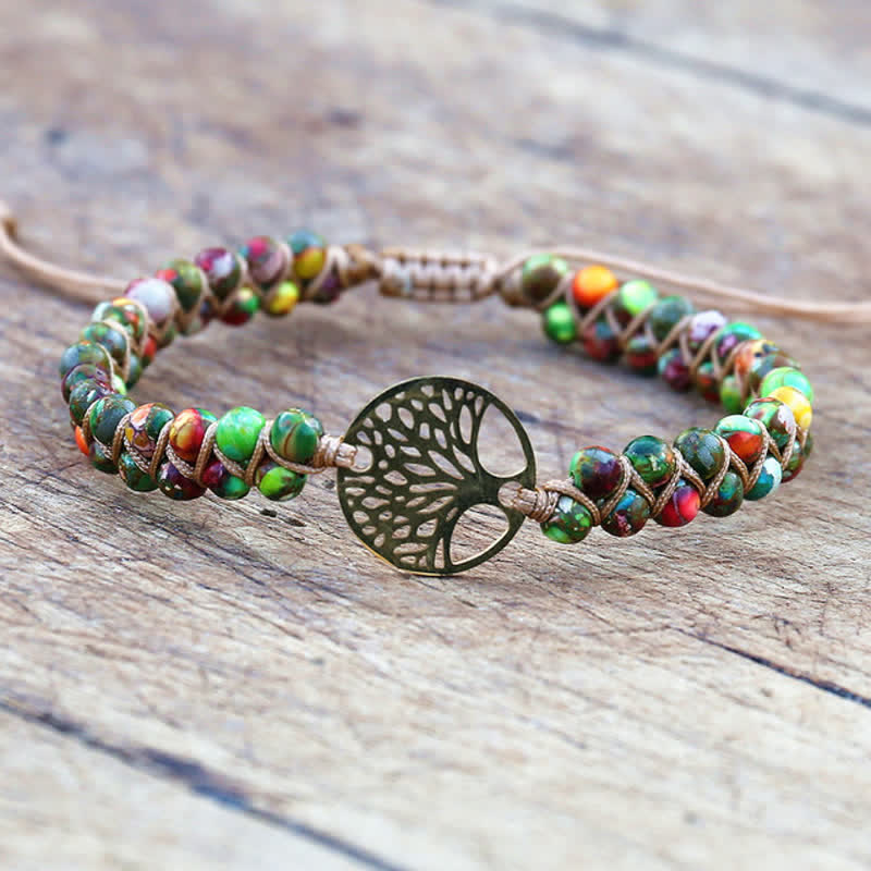 Bracelet en pierre de transformation et d'évolution spirituelle Olivenorma