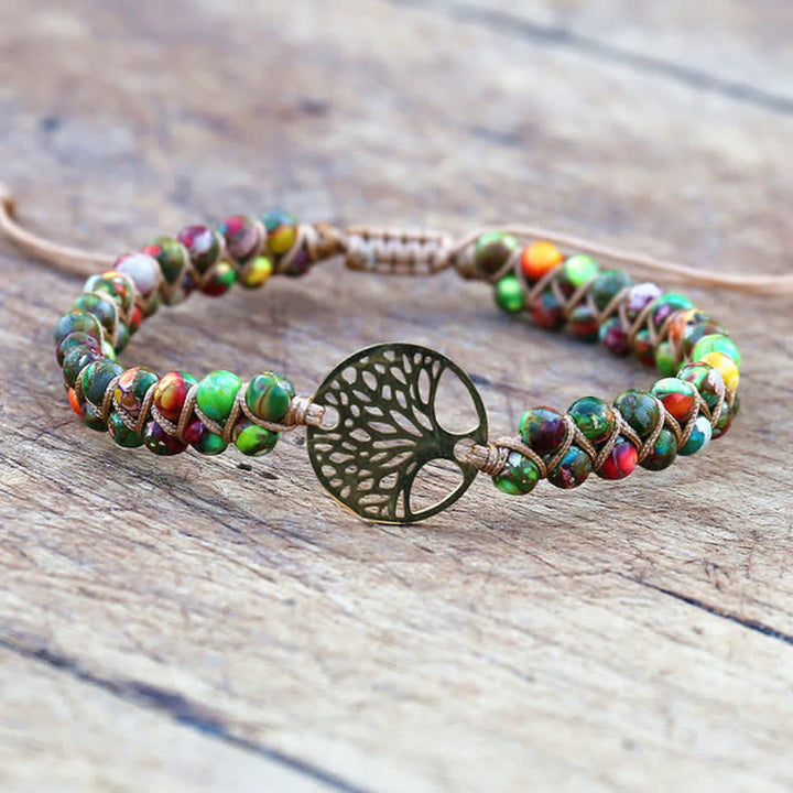 Bracelet en pierre de transformation et d'évolution spirituelle Olivenorma