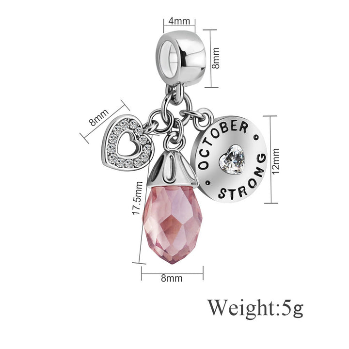 Collier avec pendentif en forme de cœur et pierre de naissance en diamant Olivenorma 