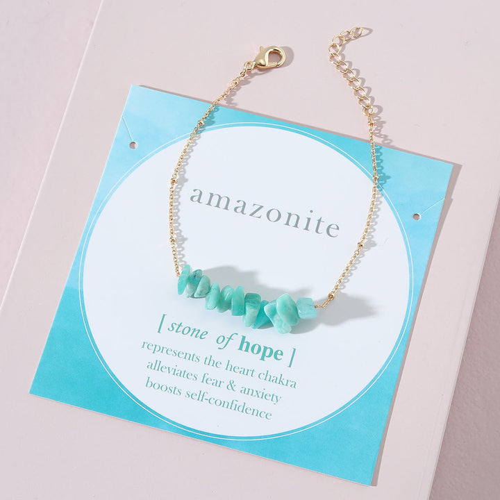 Bracelet à breloques en forme d'étoile en amazonite Olivenorma 