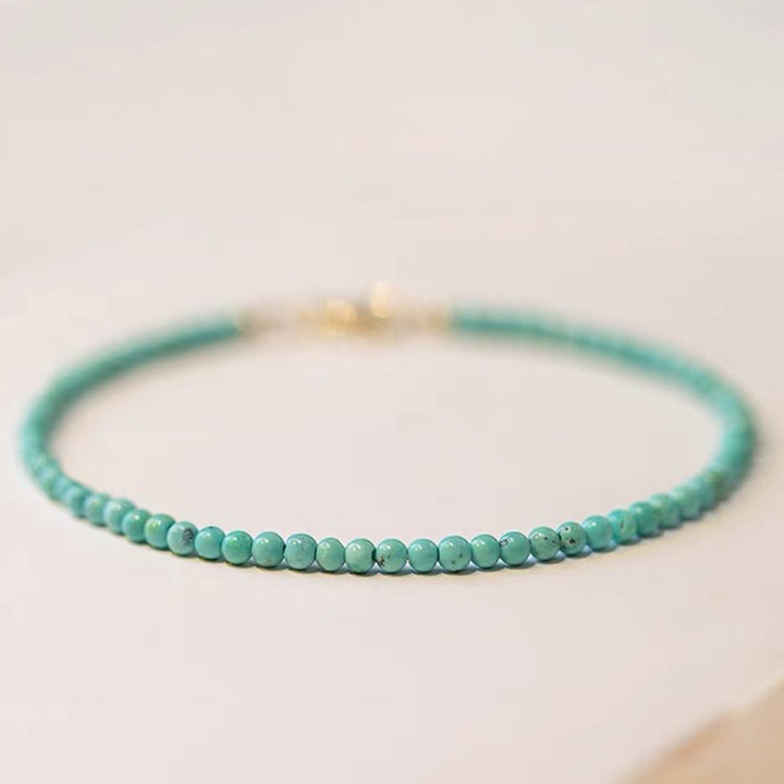 Énergie Tranquille - Bracelet de Protection en Pierres Précieuses Turquoise 