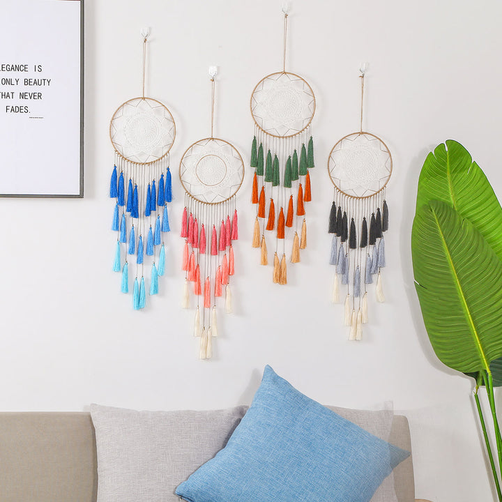 Pendentif attrape-rêves en dentelle tressée Olivenorma 