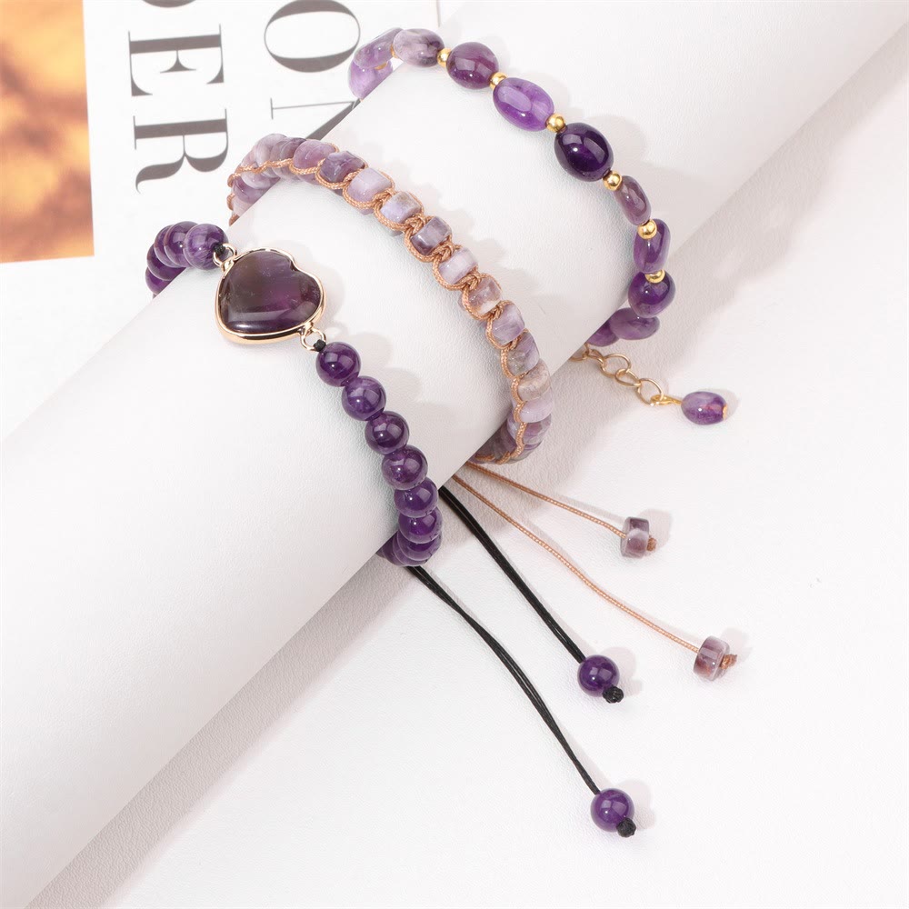 Bracelet pendentif en forme de cœur tressé fait main Olivenorma 