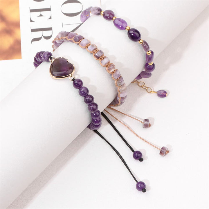 Bracelet pendentif en forme de cœur tressé fait main Olivenorma 