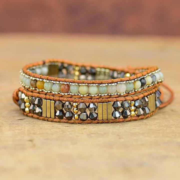 Bracelet Équilibre Arbre de Vie en Amazonite 