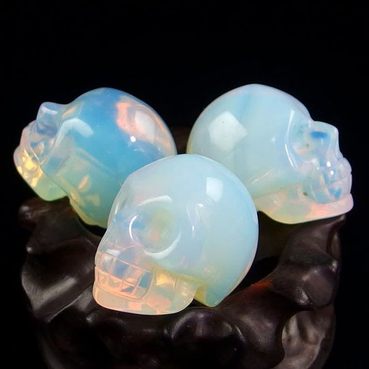 Décoration de crâne en cristal d'opalite Olivenorma