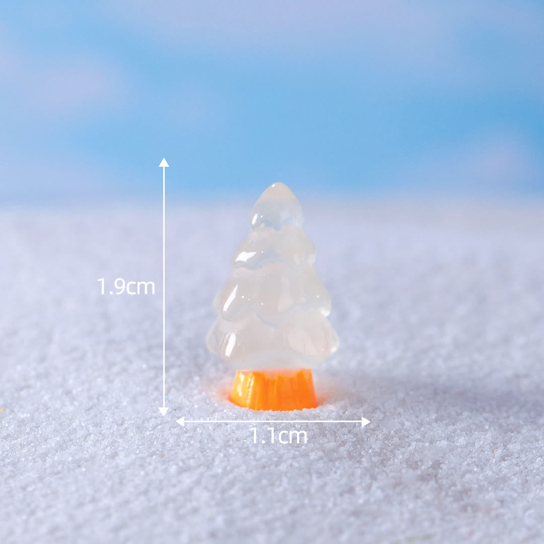 Olivenorma Lot de 5 mini sculptures en cristal pour sapin de Noël Décoration en pierres précieuses 