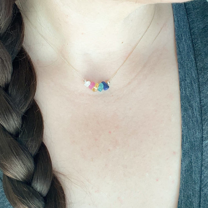 Collier ras du cou signe du zodiaque en pierre naturelle Olivenorma