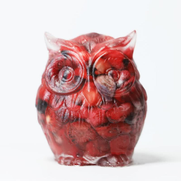 Décoration en pierre précieuse en forme de hibou mignon en cristal naturel Olivenorma