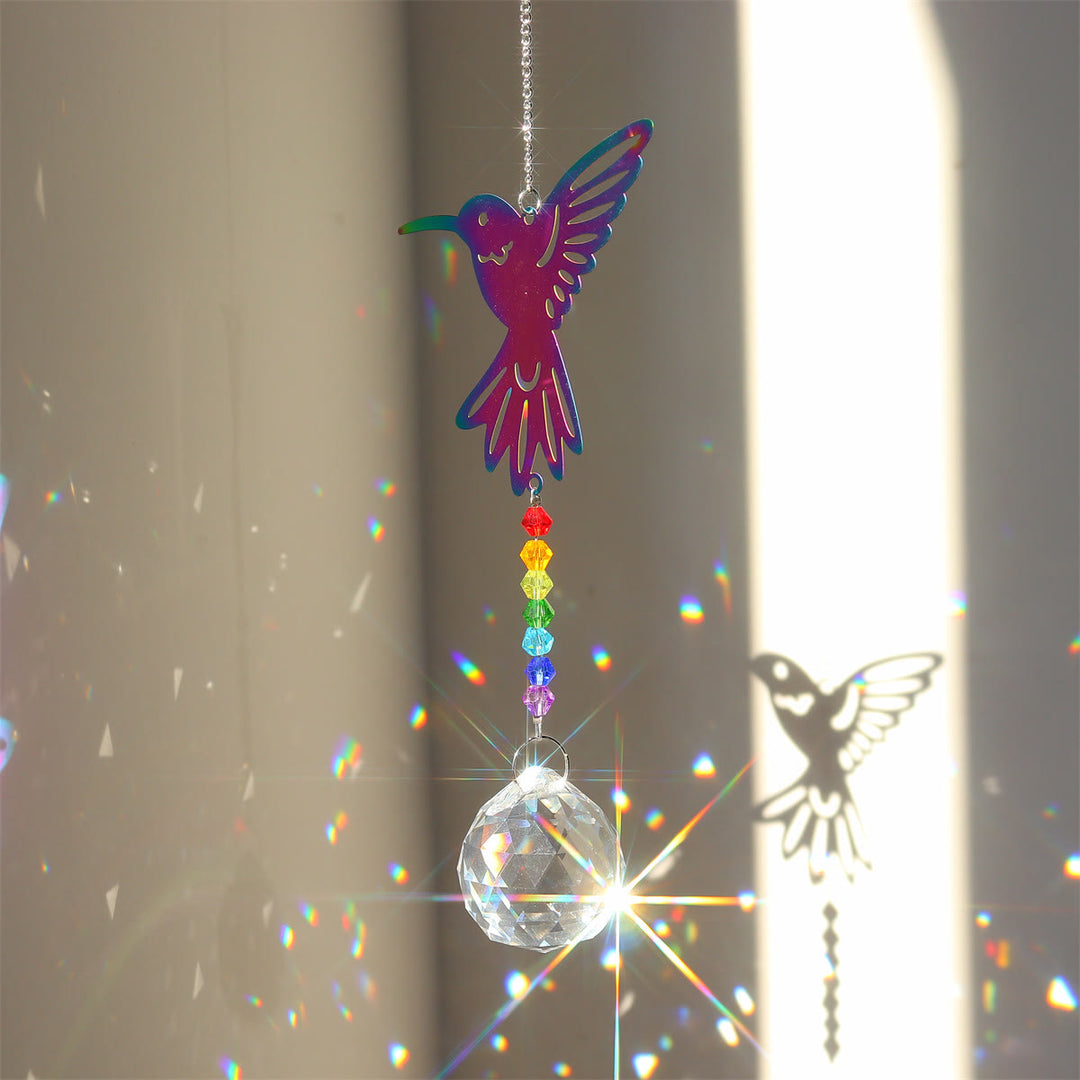 Carillon éolien à suspendre en cristal transparent avec perles chakra Olivenorma 