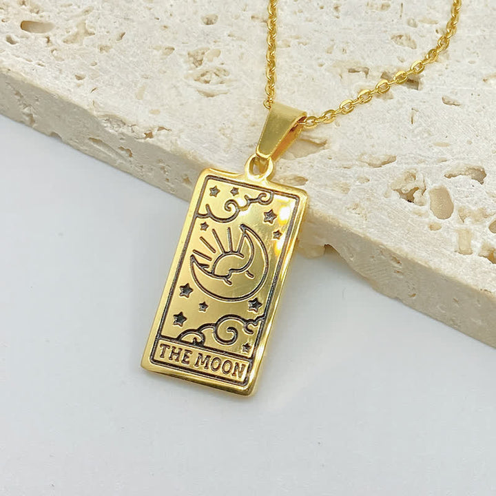 Collier porte-bonheur vintage avec carte de tarot Olivenorma