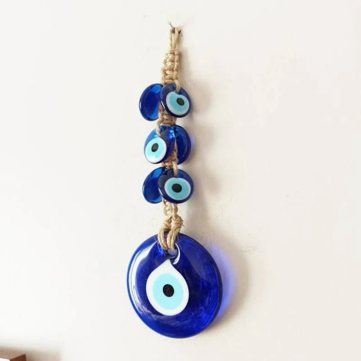 Décoration murale en verre bleu contre le mauvais œil Olivenorma 