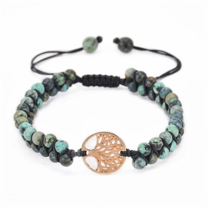 Bracelet tressé double en cristal naturel Arbre de vie Olivenorma