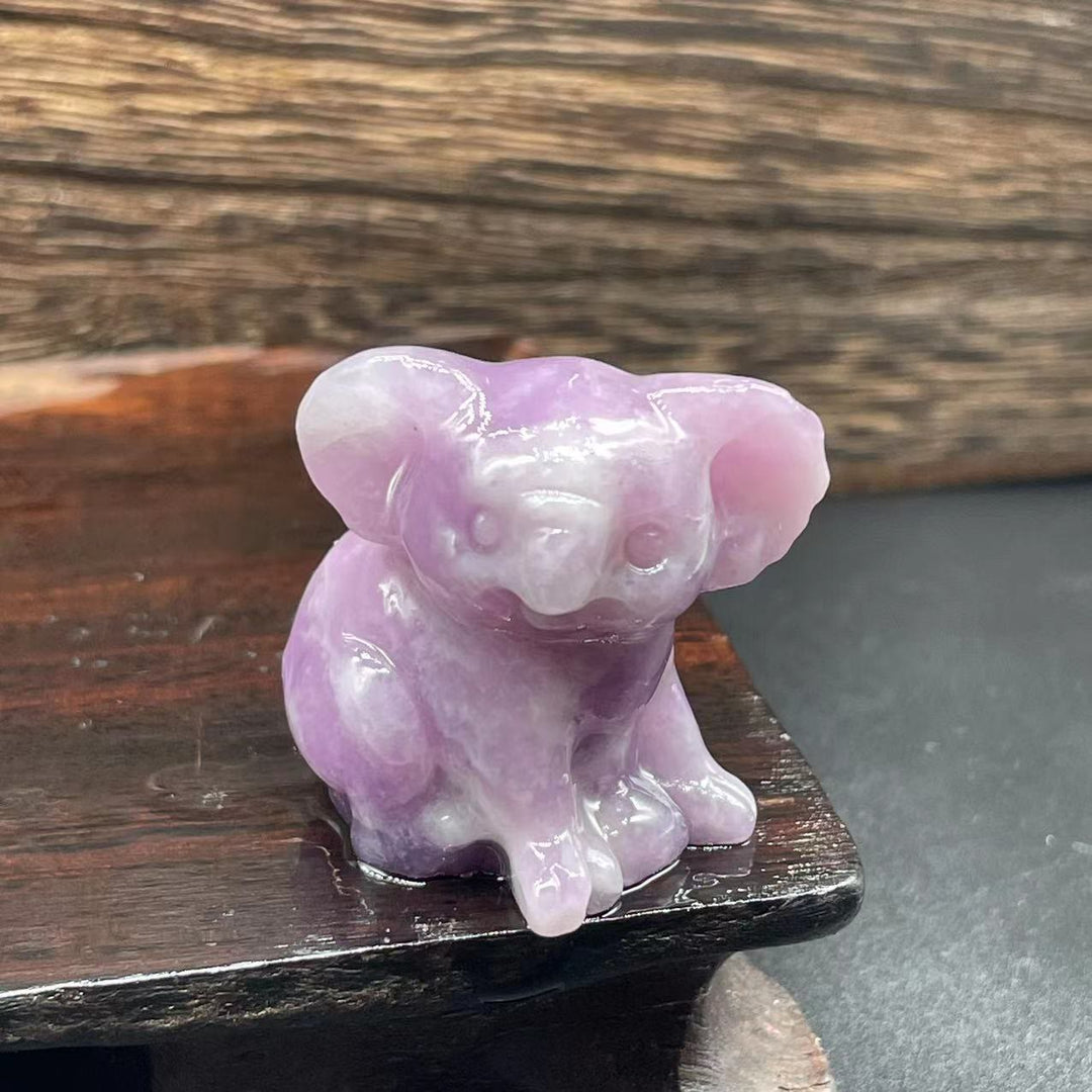 Olivenorma 1,2 pouces sculpté mignon koala figurine décoration en pierre précieuse