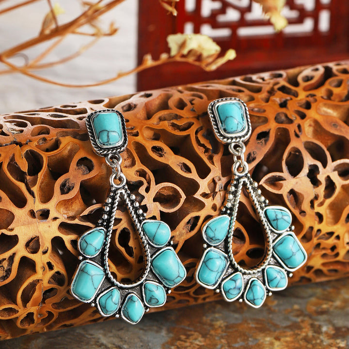 Boucles d'oreilles turquoise vintage Olivenorma "Sedona Sky"