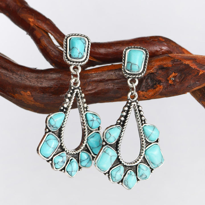 Boucles d'oreilles turquoise vintage Olivenorma "Sedona Sky"