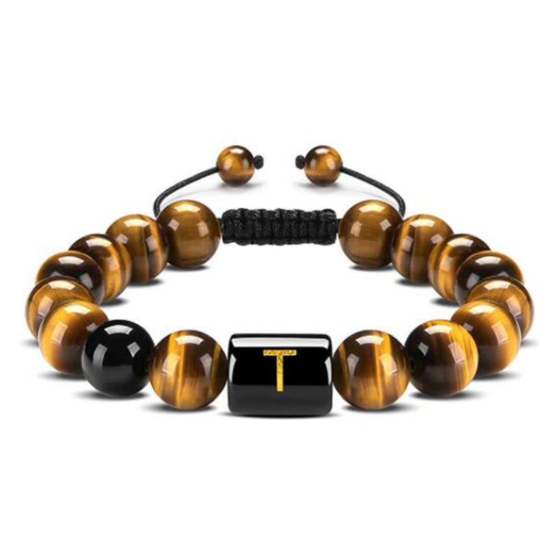 Bracelet de protection lettre œil de tigre - Œil de tigre - T - image 23