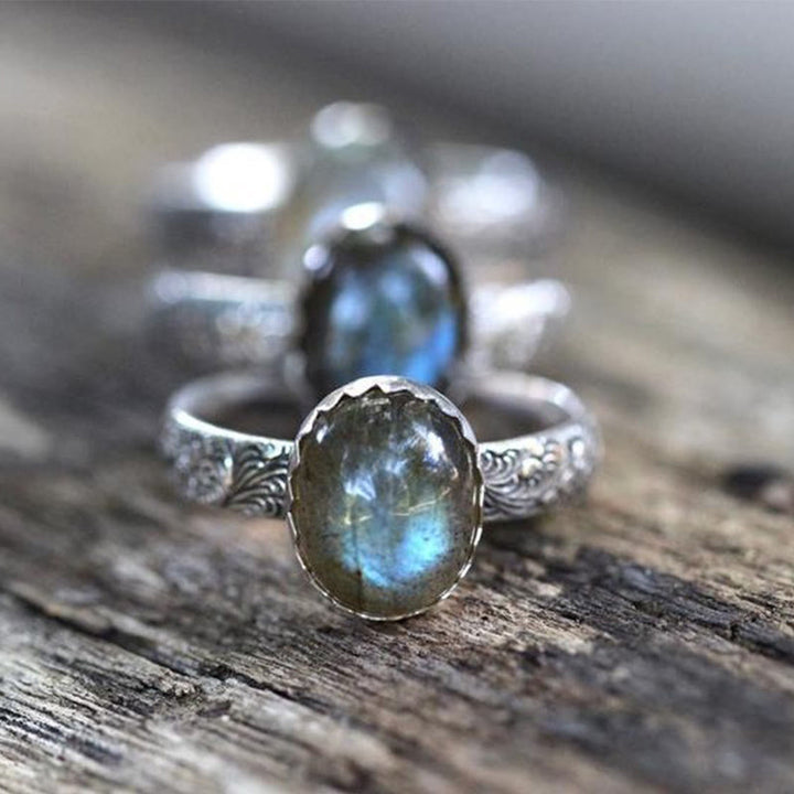 Olivenorma "Gentle Moonlight" - Bague en pierre de lune vintage
