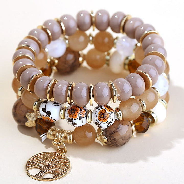 Ensemble de bracelets en cristal arbre de vie fait main Olivenorma Boho