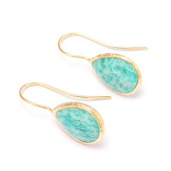 Boucles d'oreilles élégantes en orgonite et lapis-lazuli 