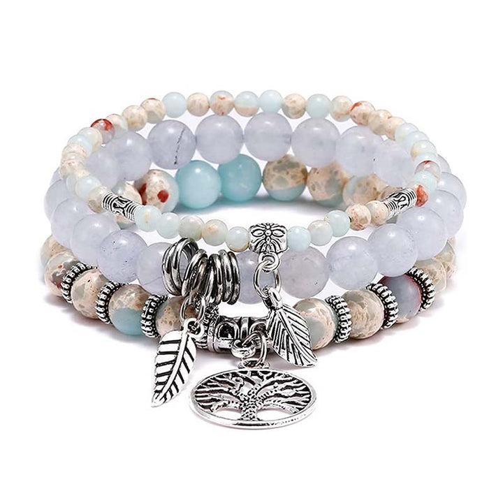 Bracelet Arbre de vie en pierre empereur Olivenorma