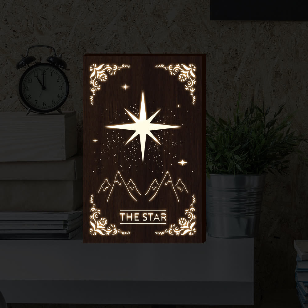 Lampe décorative en forme de ciel étoilé "THE STAR" en bois Olivenorma 
