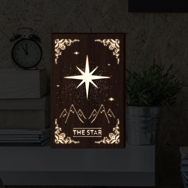 Lampe décorative en forme de ciel étoilé "THE STAR" en bois Olivenorma 