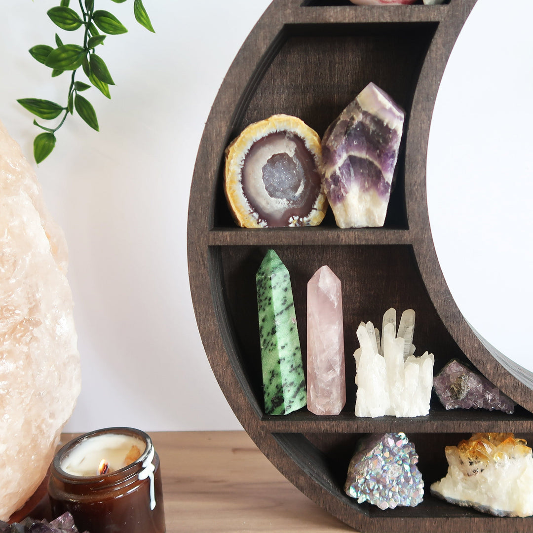 Etagère en cristal de lune fabriquée à la main par Olivenorma
