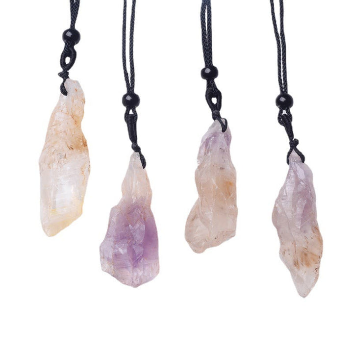 Collier pendentif en cristal naturel Super Seven d' Olivenorma