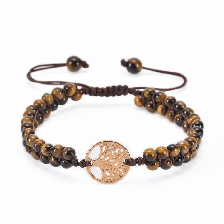Bracelet tressé double en cristal naturel Arbre de vie Olivenorma