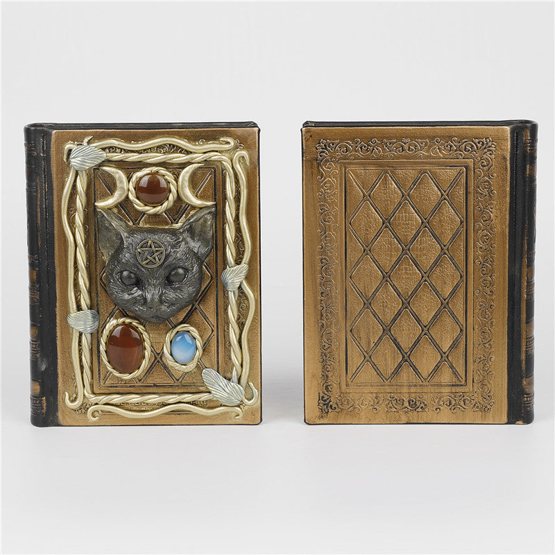 Carnet décoratif en pierre de cristal Olivenorma à motif de chat Pégase