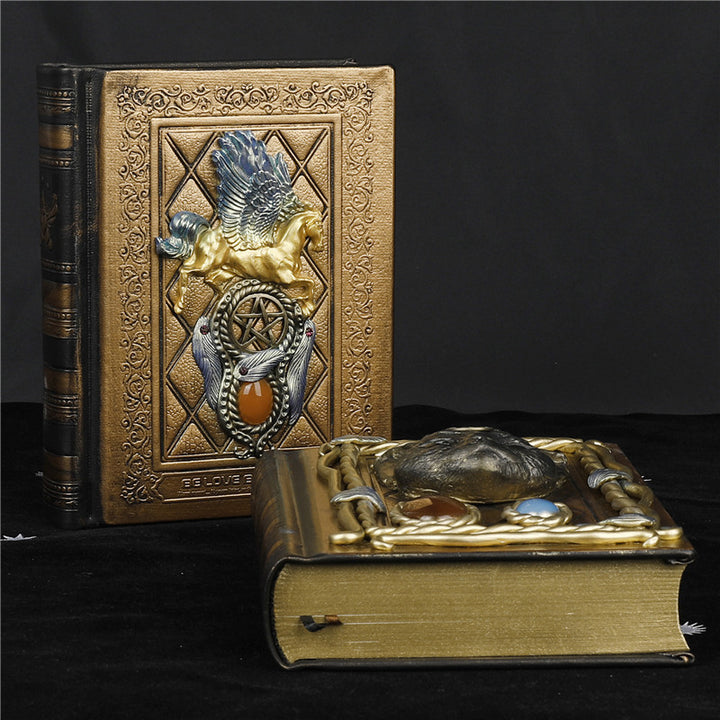 Carnet décoratif en pierre de cristal Olivenorma à motif de chat Pégase
