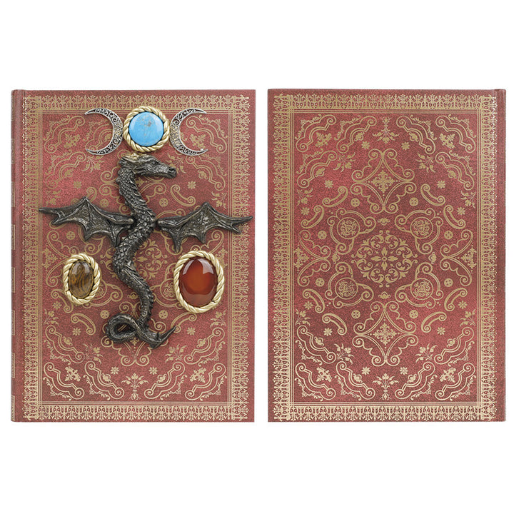 Carnet décoratif en pierre de cristal Olivenorma avec dragon volant