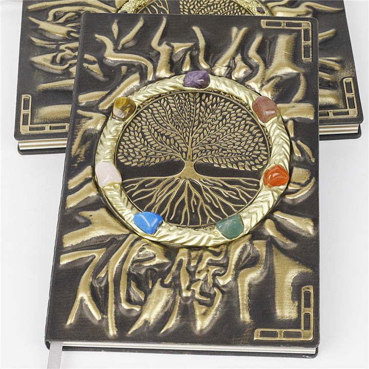 Carnet de notes Arbre de vie Chakra en pierre de cristal Olivenorma 