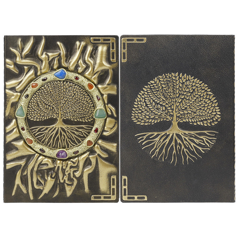 Carnet de notes Arbre de vie Chakra en pierre de cristal Olivenorma 