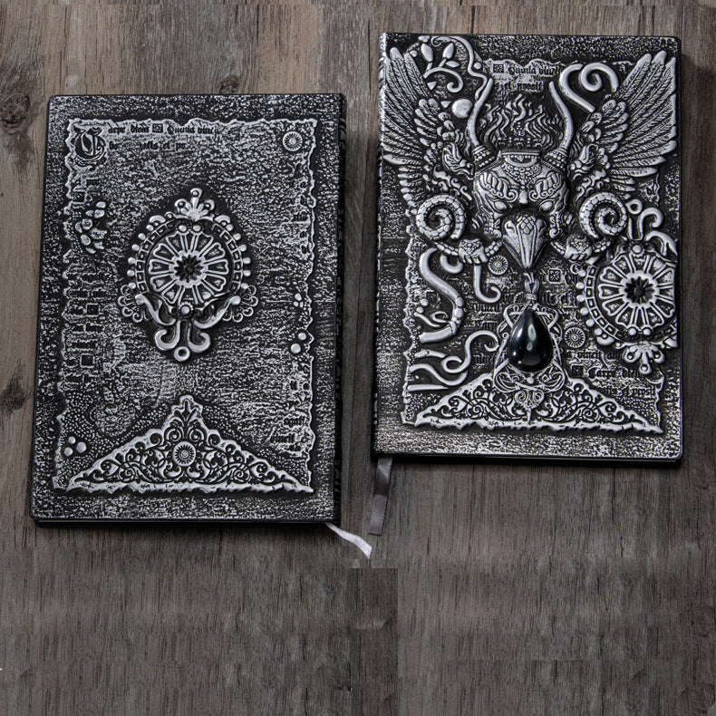 Carnet décoratif en relief avec aigle démoniaque en pierre de cristal Olivenorma