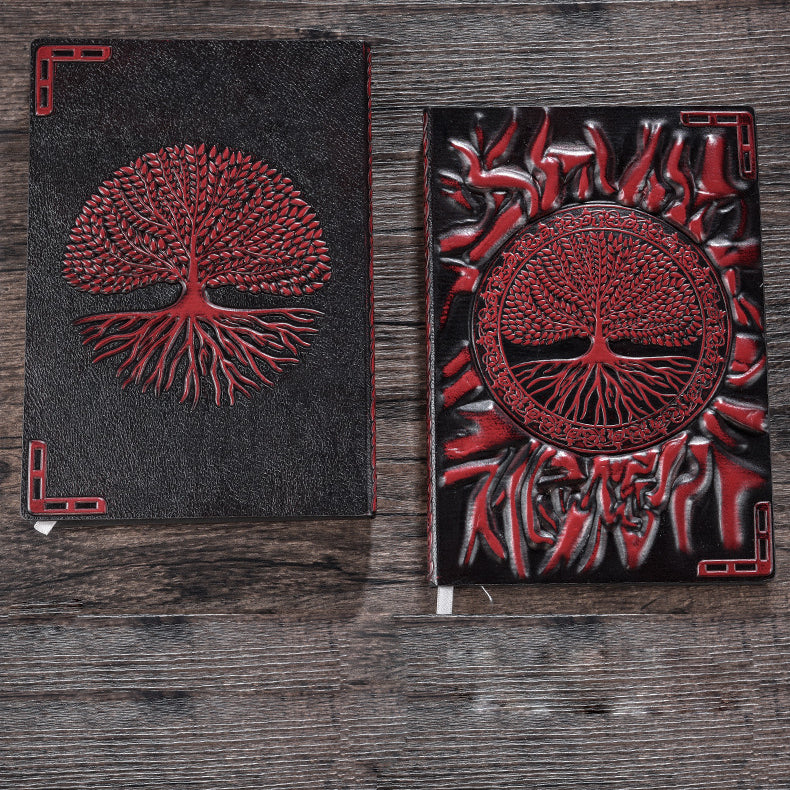 Carnet de notes Olivenorma format A5 A6 avec motif arbre de vie en relief 