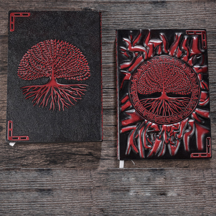 Carnet de notes Olivenorma format A5 A6 avec motif arbre de vie en relief 