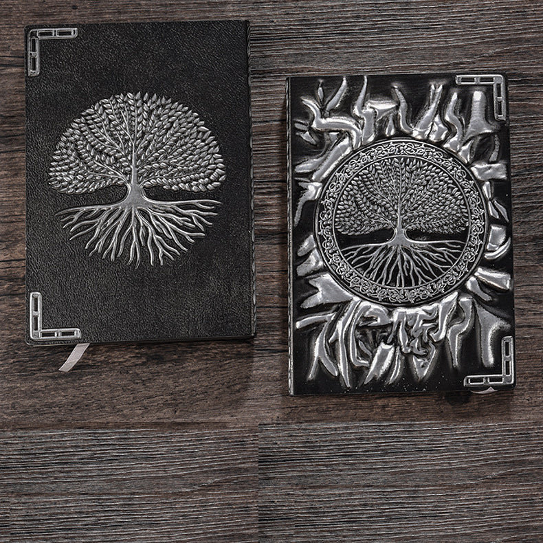 Carnet de notes Olivenorma format A5 A6 avec motif arbre de vie en relief 