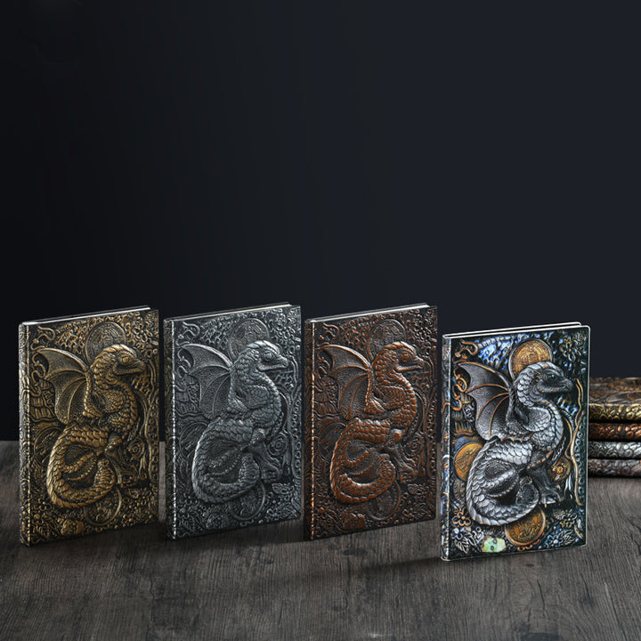Carnet de notes Olivenorma Journal Dragon avec motif artistique en relief 3D