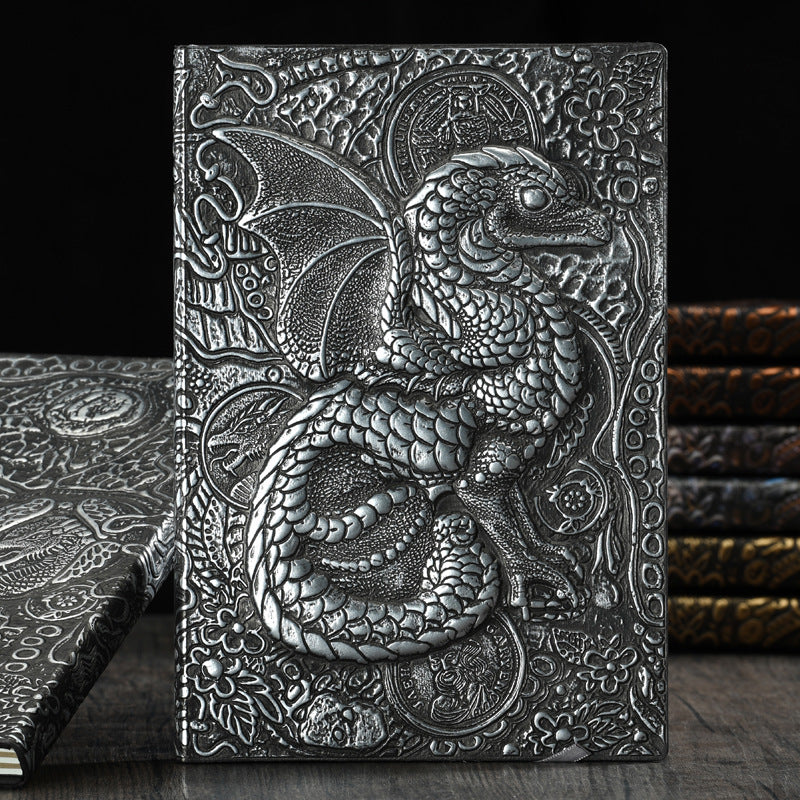 Carnet de notes Olivenorma Journal Dragon avec motif artistique en relief 3D