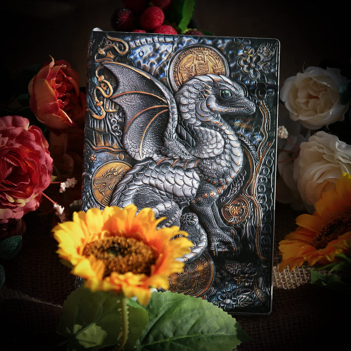Carnet de notes Olivenorma Journal Dragon avec motif artistique en relief 3D