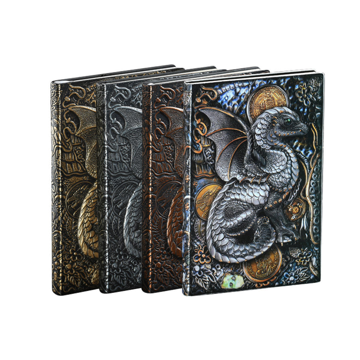 Carnet de notes Olivenorma Journal Dragon avec motif artistique en relief 3D