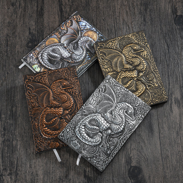 Carnet de notes Olivenorma Journal Dragon avec motif artistique en relief 3D