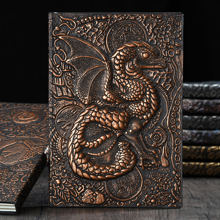 Carnet de notes Olivenorma Journal Dragon avec motif artistique en relief 3D