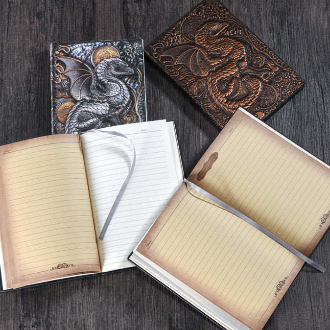 Carnet de notes Olivenorma Journal Dragon avec motif artistique en relief 3D