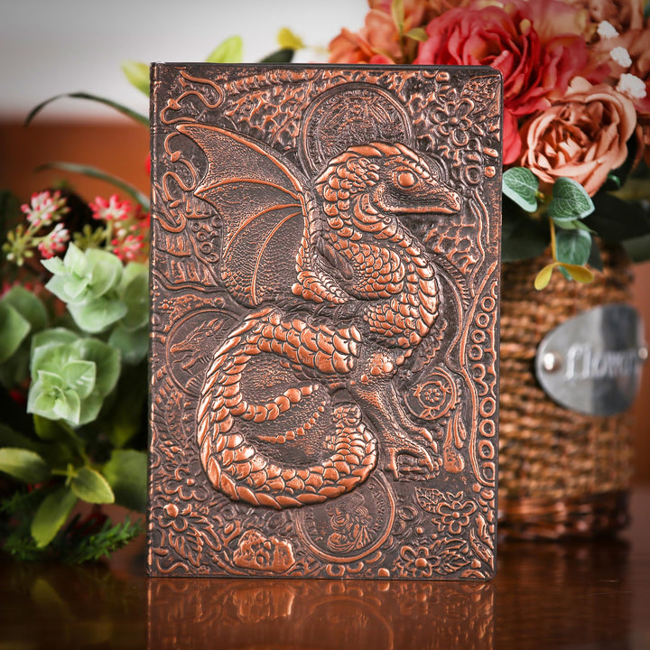 Carnet de notes Olivenorma Journal Dragon avec motif artistique en relief 3D