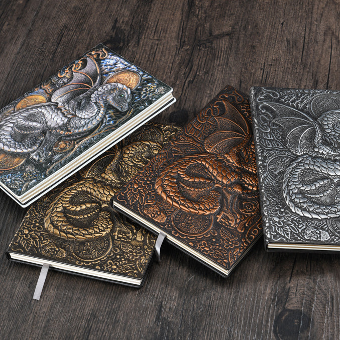 Carnet de notes Olivenorma Journal Dragon avec motif artistique en relief 3D